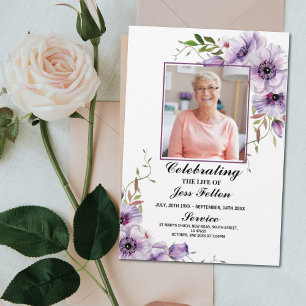 Tjänsteorder för Lila Blommigt Firande Reklamblad