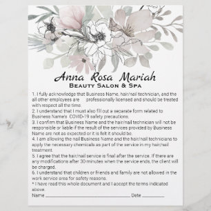 *~* Tjänster avseende ansvarsbefrielse för Blommig Reklamblad