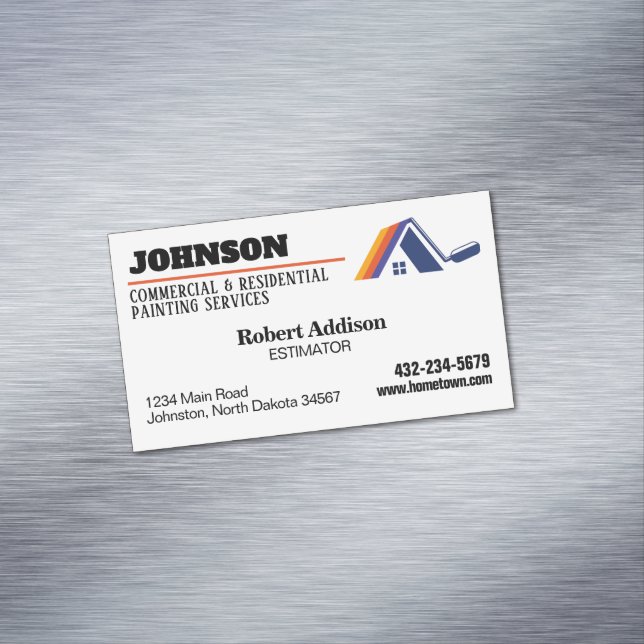 Tjänster avseende målning, reklam och bostäder magnetiska visitkort (In Situ)