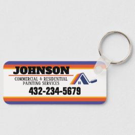 Tjänster avseende målning, reklam och bostäder nyckelring