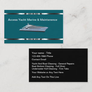 Tjänster avseende marin klass Yacht och fartyg Visitkort
