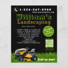 tjänster i gräsmatta Landscaping Black Flygblad
