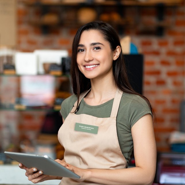 Tjänstetitel Namnbricka (Botanical green business name tag. )