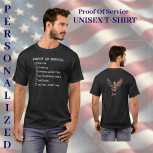 Tjänstgöringsbevis män eller kvinnor t shirt
