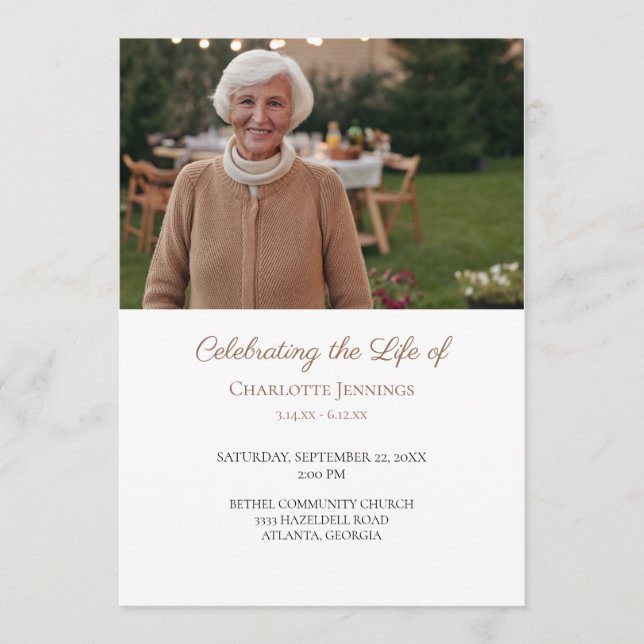 Tjänstprogrammet för fotobegravning av minnesbestä program (Framsida)