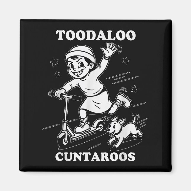 Tjao hora funny scooter sassy tjej magnet (Framsidan)
