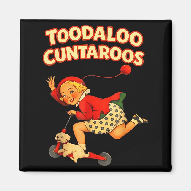 Tjao hora funny scooter sassy tjej magnet (Framsidan)