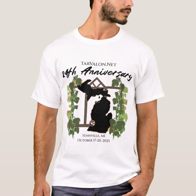 TjäraValon.Net 24-årsdagen Party Light Shirt T Shirt (Framsida)