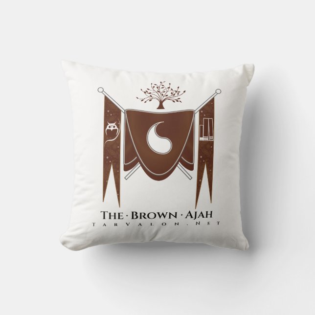 TjäraValon.Net Brown Banner Regalia Pillow Kudde (Framsida)