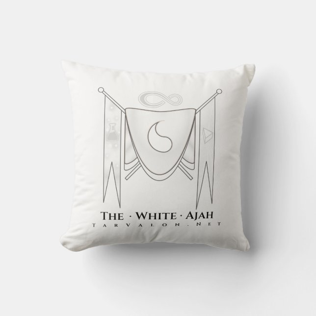 TjäraValon.Net White Banner Regalia Pillow Kudde (Framsida)