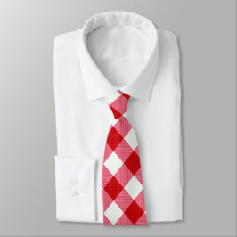 Tjärtan plaid klassisk röd vit struktur. slips