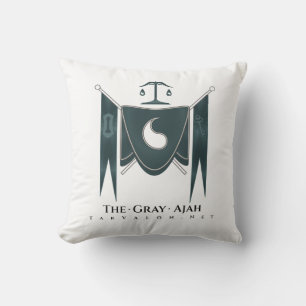 Tjärvalon.Net Grått Banner Regalia Pillow Kudde