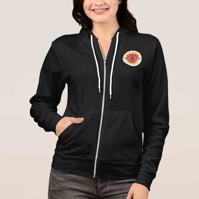 TJECC Svart zip-hoodie T Shirt (Framsida)