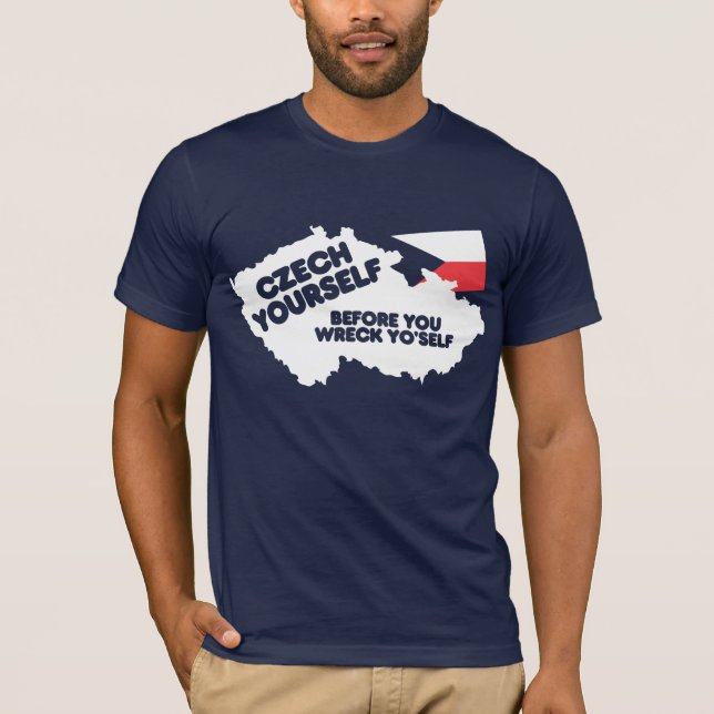 Tjeck dig tee shirt (Framsida)