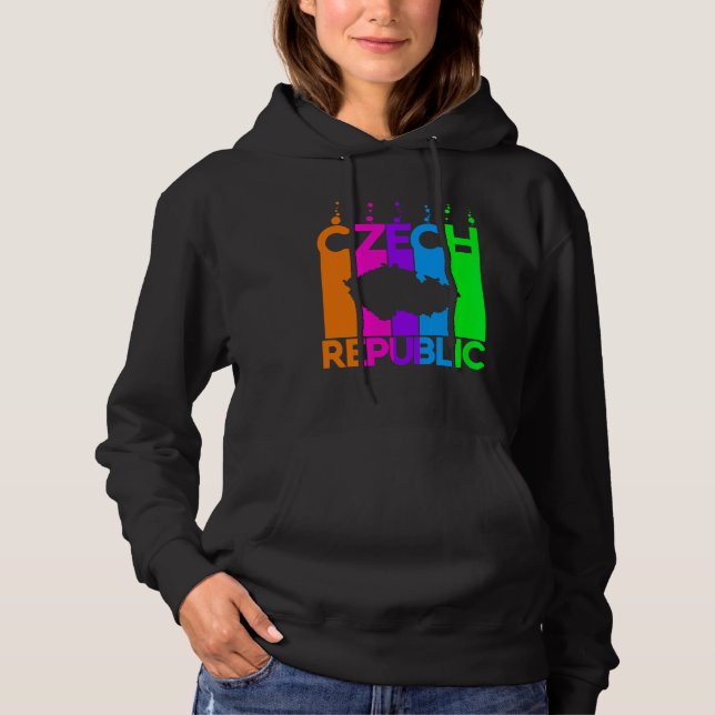 Tjeckien Färgglada Bubblor T Shirt (Framsida)