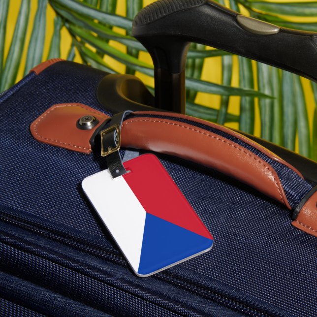 Tjeckien flagga bagagebricka (Framsida Insitu 1)