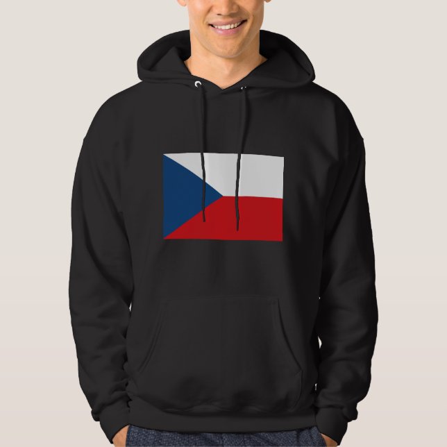 Tjeckien Flagga CZ Hoodie (Framsida)