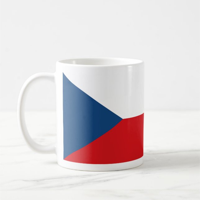Tjeckien Flagga Kaffemugg (Vänster)