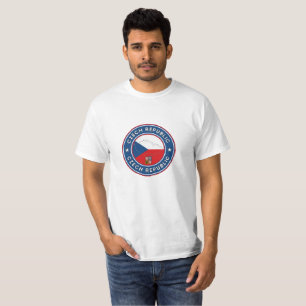 Tjeckien Flagga, Karta och Emblem T Shirt