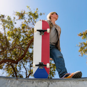 Tjeckien flagga mini skateboard bräda 18,5 cm
