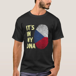 Tjeckien i mitt danska tjeckiska Flagga T Shirt