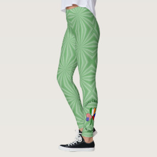 Tjeckien Irland USA Shamrock Flag Personlig Leggings