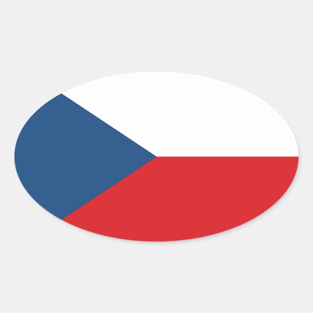 Tjeckien Ovalt Klistermärke (Framsida)