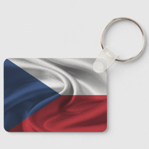 Tjeckiens Flagga Keychain Nyckelring