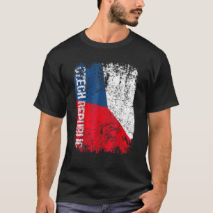 TJECKIENS Flagga Vintage Distress TJECKIEN REPUB T Shirt