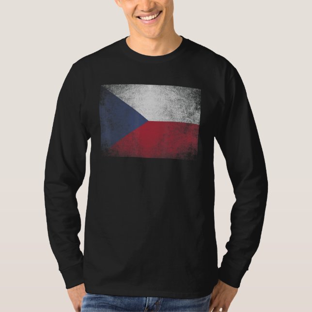 Tjeckiens Pride Land Home Matching Flagga T Shirt (Framsida)