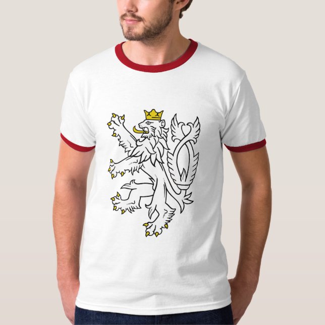 Tjeckisk bohemisk lejon T-tröja T Shirt (Framsida)