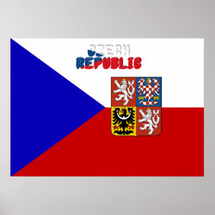 Tjeckisk flagga poster