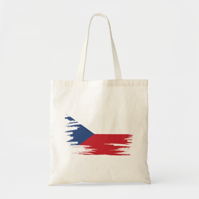 Tjeckisk Flagga Push Art Tygkasse (Framsidan)
