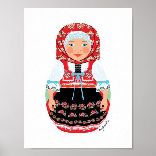 Tjeckisk Matryoshka-affisch Poster (Framsidan)