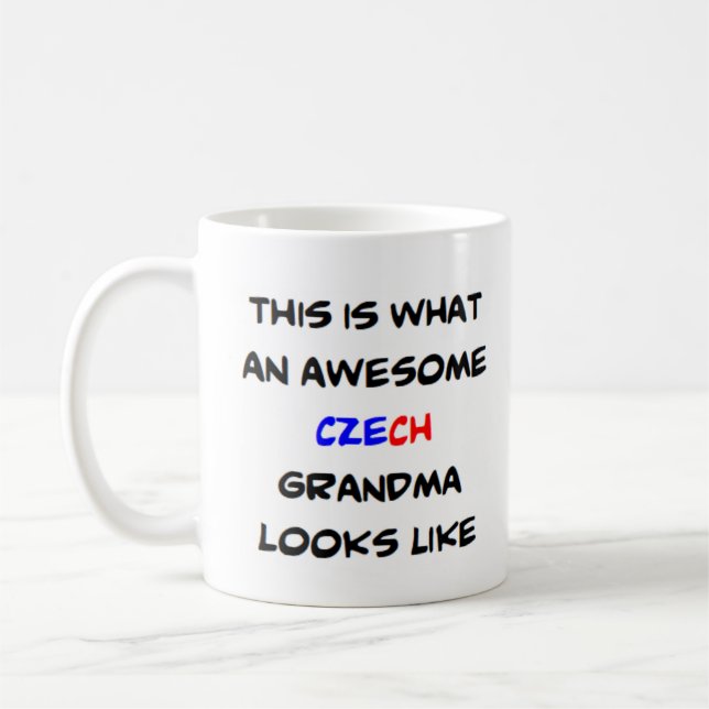 tjeckisk mormor, awesome kaffemugg (Vänster)