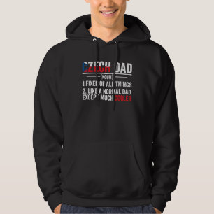 Tjeckisk Pappa Rötter Tjeckien Arv Flagga Substant Hoodie