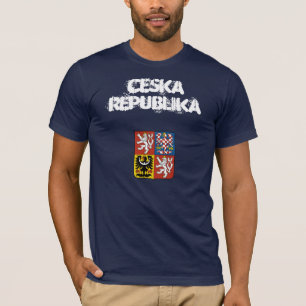 Tjeckisk republik Ceska Republika med vapenskölde T Shirt