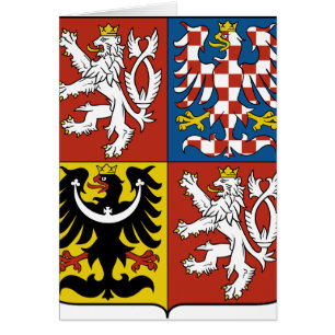 Tjeckisk republikvapensköld CZ Hälsningskort