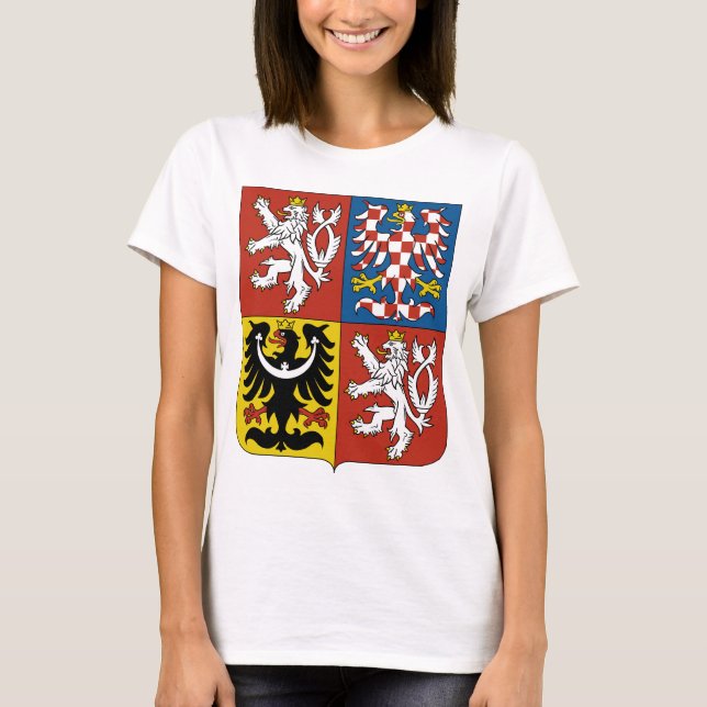 Tjeckisk republikvapensköld t-shirt (Framsida)