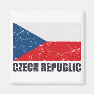 Tjeckisk republikvintageflagga magnet