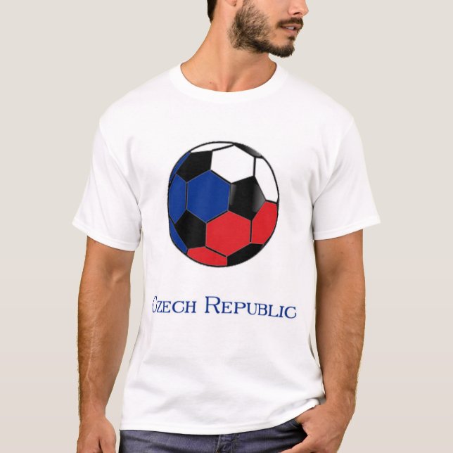 Tjeckisk T-tröja för republikvmfotboll T-shirt (Framsida)