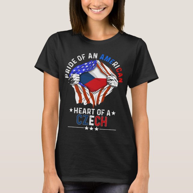 Tjeckiska amerikanska utrikesdepartementet Land Cz T Shirt (Framsida)