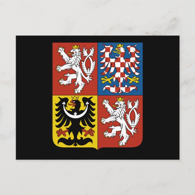 tjeckiska emblem vykort (Framsida)