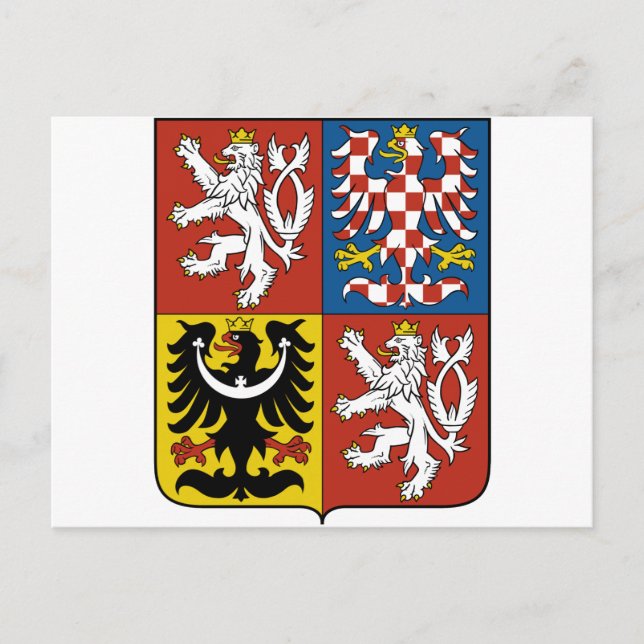 tjeckiska emblem vykort (Framsida)