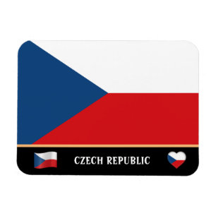 Tjeckiska Flagga & Czechia land (Tjeckien) Magnet
