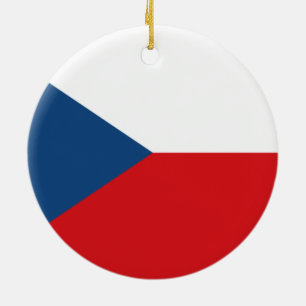 Tjeckiska Flagga Julgransprydnad Keramik