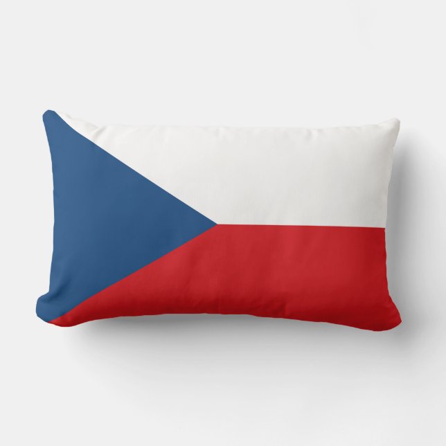 Tjeckiska Flagga Lumbarkudde (Framsida)