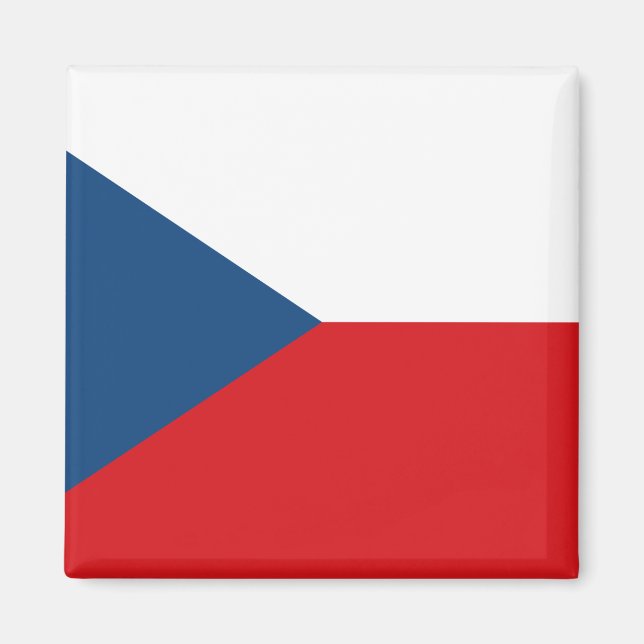 Tjeckiska Flagga Magnet (Framsidan)