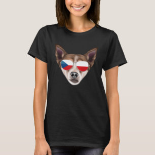 Tjeckiska Flagga Norska Lundehund Hund Tjeckien T Shirt
