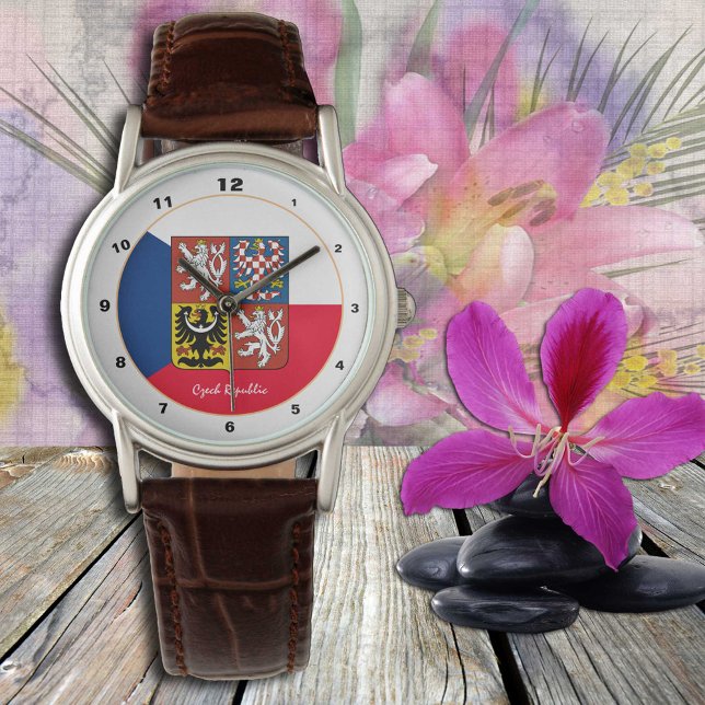 Tjeckiska Flagga och tjeckiska mode / Emblem Watch Armbandsur (Skapare uppladdad)